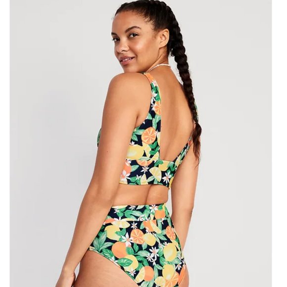 Scoop-Neck Bikini Swim Top and High Rise Bottom - NWT - Picture 2 of 5